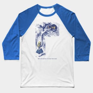 Alice and the Cheshire Cat Baseball T-Shirt